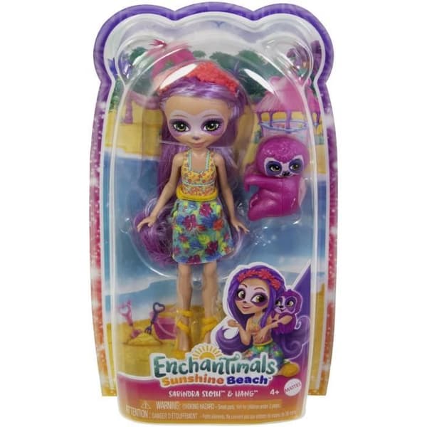 Enchantimals Sunshine Beach-Sabindra sengångare och dockfigur HRX82