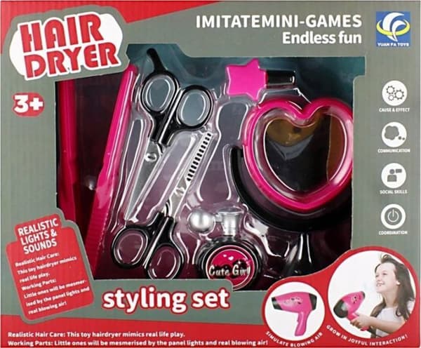 Tete a coiffer Mega kreativ - YF820B-4 - ZEST BELLE COIFFURE B/O 29X24X7 MC WB 42