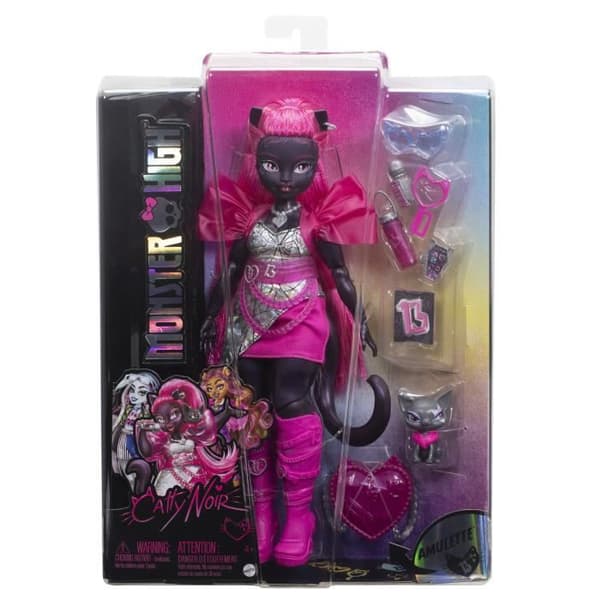 Monster High - Catty Black - Docka med kattamulet och tillbehör HXH76