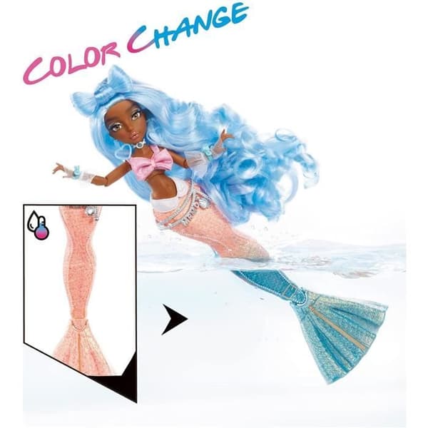 Mermaid Mermaze Fashion Doll - Shellnelle - Byter färg i vatten - 34cm