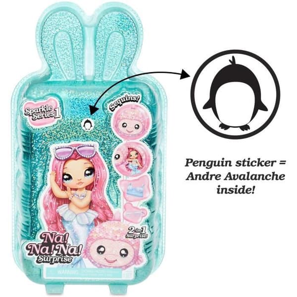 N/A! N/A! N/A! Överraskning - 19 cm Fashion Doll and Sparkling Pompom Bag - Andre Avalanche