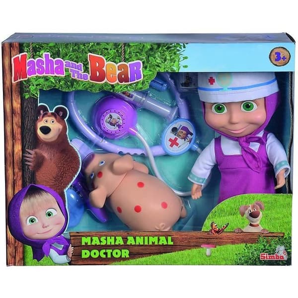 Bambola Simba Masha e Orso Veterinaria - Rosa - 3 år - Barn - Blandat