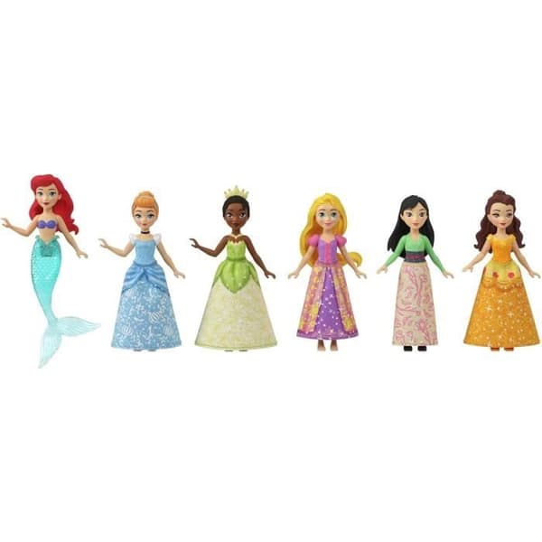 Coffret Mini-Dockor - Mattel - JCR91 - 6 Disney Prinsessor - 13 Tillbehör - Royal Afternoon Tea