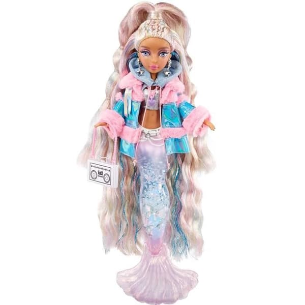 Mermaze Mermaidz - Kishiko - 34cm Mermaid Fashion Doll - Färgförändring i vatten - Vintervågor