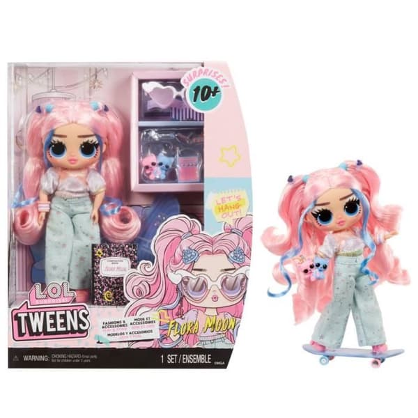 LOL. Surprise Tweens - 24 cm artikulerad modedocka - Flora Moon - 2 outfits och flera accessoarer - Från 4 år