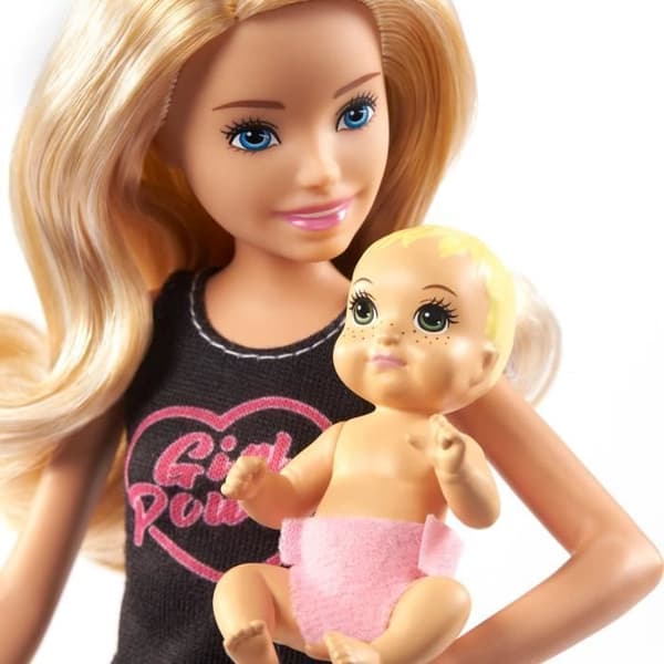 BARBIE Skipper's Friend and Baby (Blond)