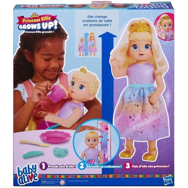 Prinsessan Ellie docka växer upp! - Baby Alive - Blont hår - För barn från 3 år och uppåt