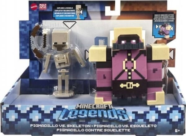 Minecraft LEGENDS PIGMADILLO VS SKELETON Figures, 6 År, Multifärg, Plast