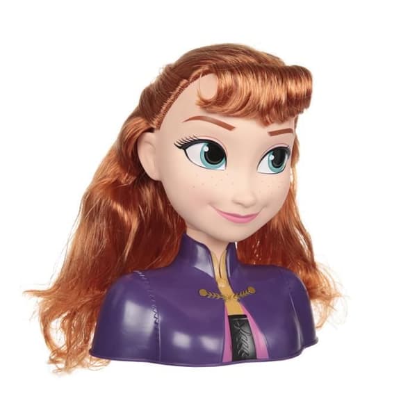 Princess Anna stylinghuvud - Frozen II - Disney Frozen - Tillbehör ingår - 20 cm
