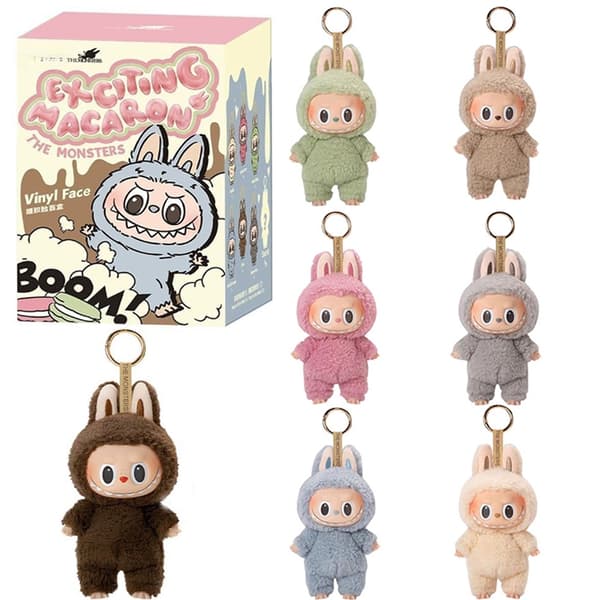 POP MART Labubu Monsters Macaron Vinyyli Face 17 cm sokea laatikko POP MART Labubu Monsters Macaron Vinyyli Face 17 cm sokea laatikko