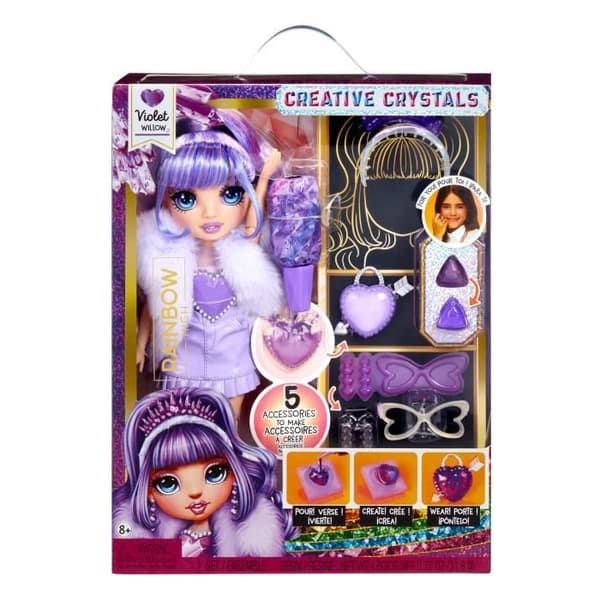 Rainbow High Cristal Poupée Mannequin 27 cm - Lila