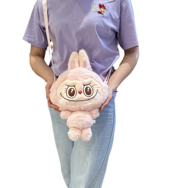 2025 Labubu Shouderväska Söt tecknad docka Ryggsäck Ny student Crossbody-väskor The Monsters Outdoor Travel Bag Toy