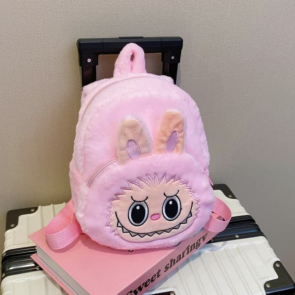 2024 Labubu Bakcreppu tytöille lapsille söpö sarjakuva pehmo nukkekassi Opiskelija Kawaii -reppu ulkoilumatkalaukku