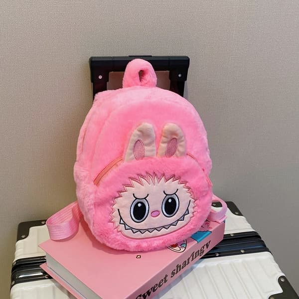 2024 Labubu Bakcreppu tytöille lapsille söpö sarjakuva pehmo nukkekassi Opiskelija Kawaii -reppu ulkoilumatkalaukku