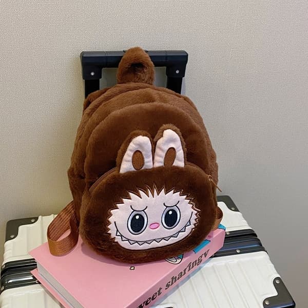 2024 Labubu Bakcreppu tytöille lapsille söpö sarjakuva pehmo nukkekassi Opiskelija Kawaii -reppu ulkoilumatkalaukku