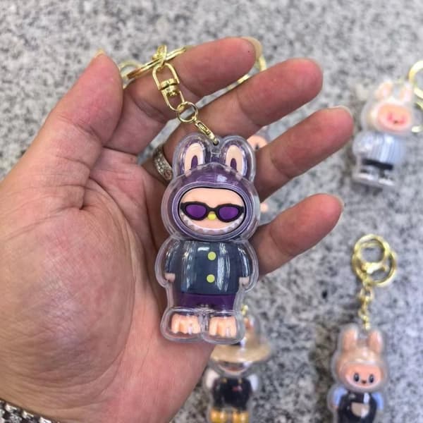 Ny Labubu Nyckelring Blind Box Leksaker Ryggsäckshänge med skyddsfodral Blind Box Hot Kawaii Cartoon Bag Mystery Box Barnleksaker