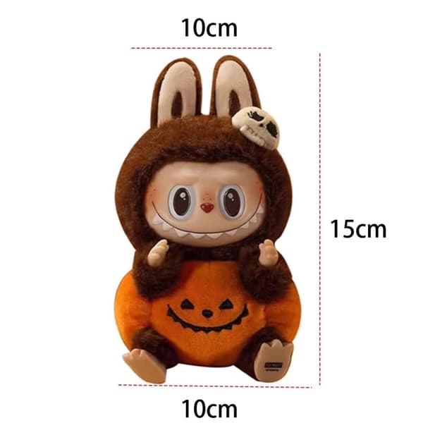 Labubu Pumpkin Monster Halloween Carnival Söpö sarjakuva vinyylinukke työpöydän koristelu lelu lahjahahmot koristeellinen syntymäpäivälahja