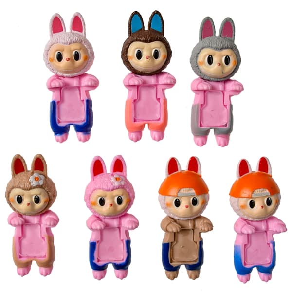 Labubu Angel Series Blind Box Söt Anime Figur Bil Datorskärm Hand Mobil Dekorativ modell Ornament Julleksaker Present