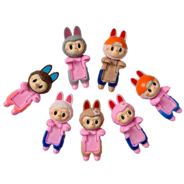 Labubu Angel Series Blind Box Söt Anime Figur Bil Datorskärm Hand Mobil Dekorativ modell Ornament Julleksaker Present