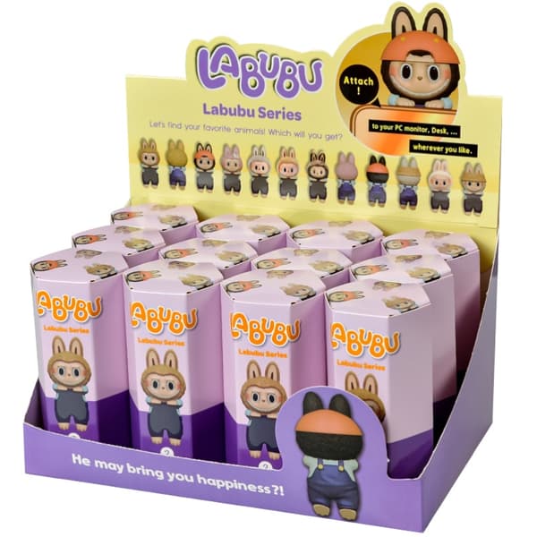 Labubu Angel Series Blind Box Söt Anime Figur Bil Datorskärm Hand Mobil Dekorativ modell Ornament Julleksaker Present