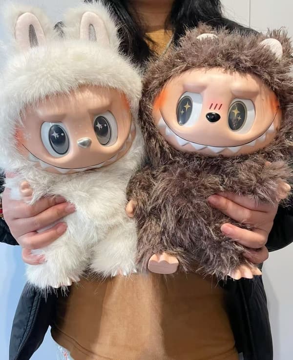 Nytt 40cm The Monster Labubu Series Zimomo Big Angel Creative Doll Vinylhänge Docka Modell Replika Leksaker Födelsedagspresenter