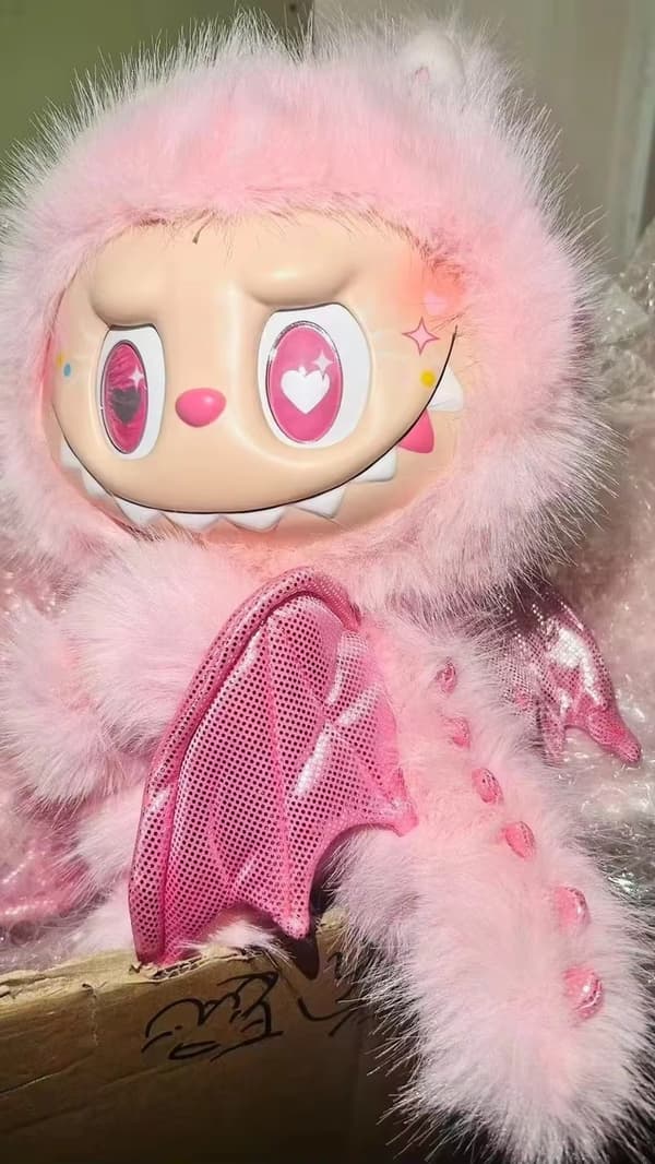 Nytt 40cm The Monster Labubu Series Zimomo Big Angel Creative Doll Vinylhänge Docka Modell Replika Leksaker Födelsedagspresenter
