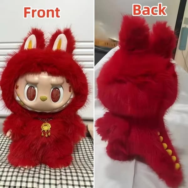 Nytt 40cm The Monster Labubu Series Zimomo Big Angel Creative Doll Vinylhänge Docka Modell Replika Leksaker Födelsedagspresenter