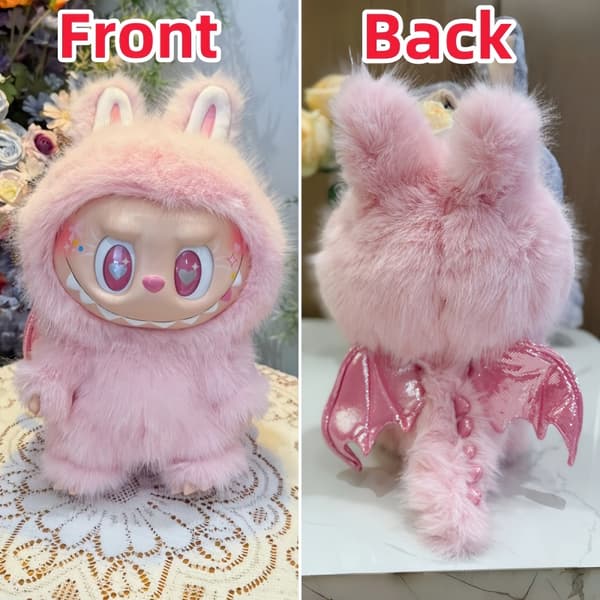 Nytt 40cm The Monster Labubu Series Zimomo Big Angel Creative Doll Vinylhänge Docka Modell Replika Leksaker Födelsedagspresenter