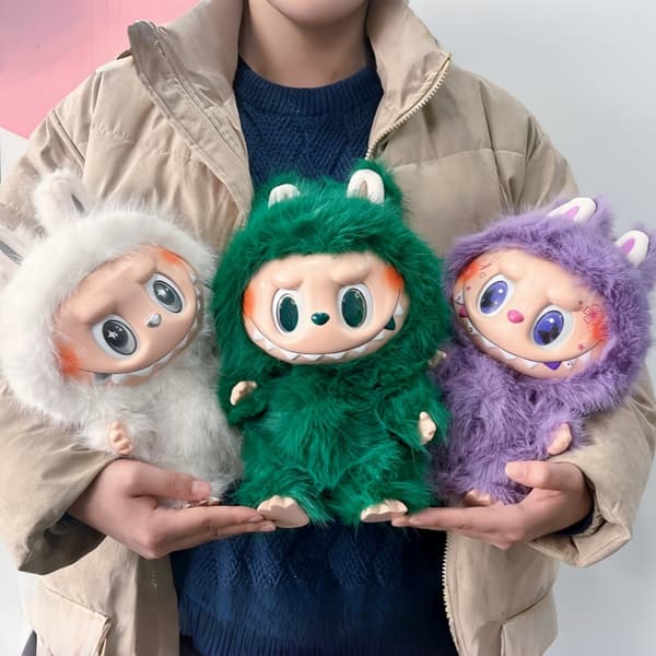 Nytt 40cm The Monster Labubu Series Zimomo Big Angel Creative Doll Vinylhänge Docka Modell Replika Leksaker Födelsedagspresenter