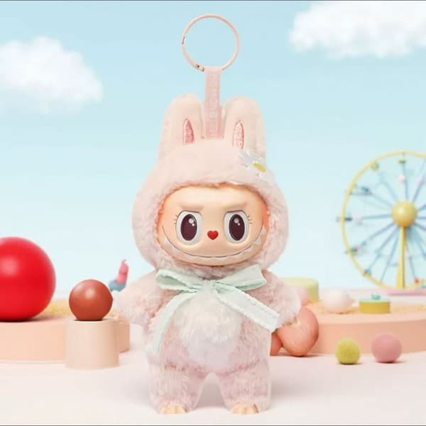 Het hög kvalitet Labubu Angel zimomo themonsters tecknad söt anime actionfigurer skrivbordsdekorationer Julklappar