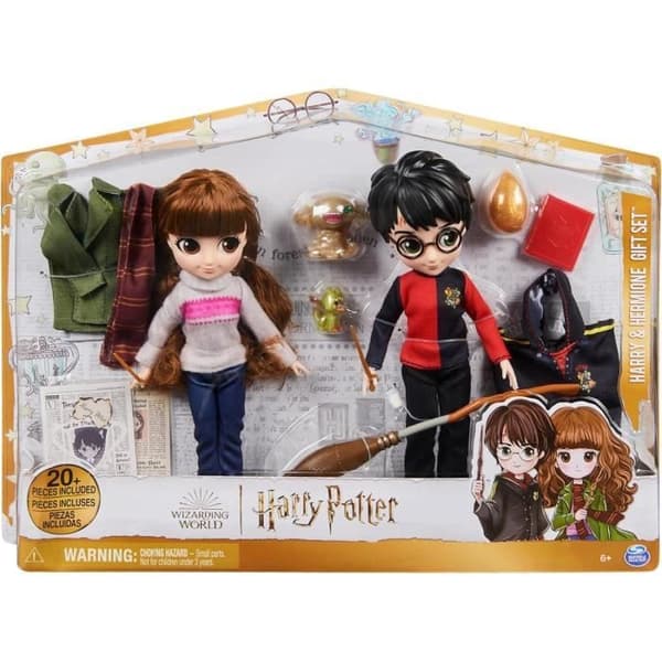 Trollkarlsvärlden - Lyxig docklåda 20 cm HARRY & HERMIONE