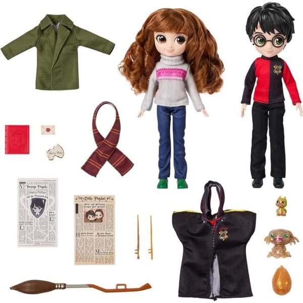 Trollkarlsvärlden - Lyxig docklåda 20 cm HARRY & HERMIONE