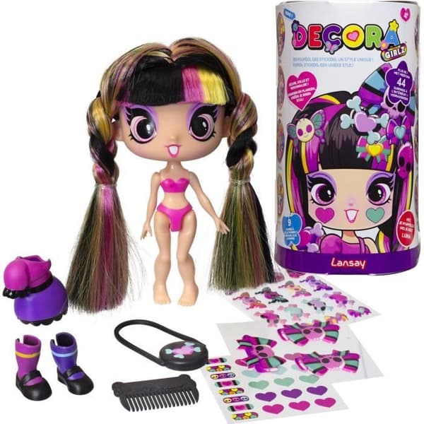 Docka - LANSAY - 55103 - Decora Girlz - Minimodedockor att anpassa - Luna