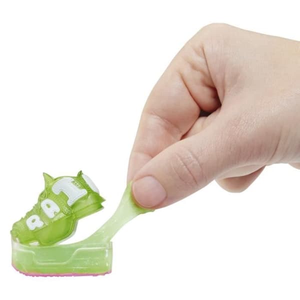 Regnbågsfärgad High Fashion-docka med slime-set och husdjur - Jade (Grön) - 28 cm glitterdocka med tennslime-set