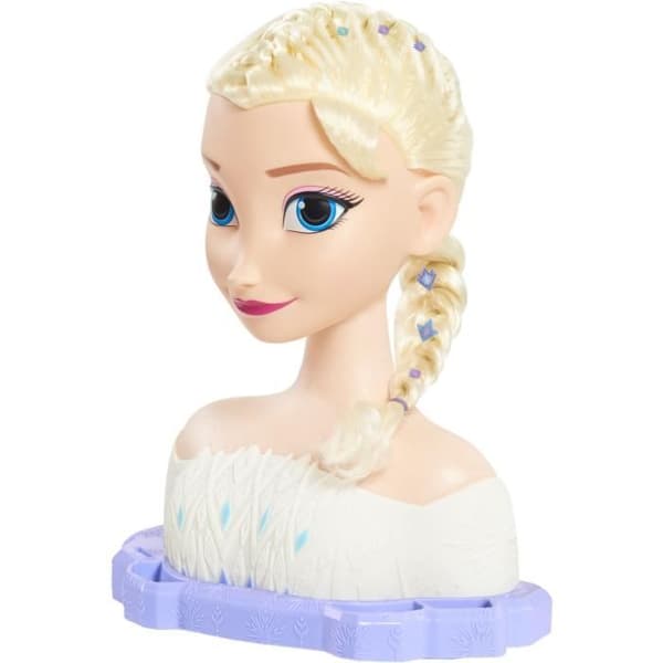 Stylinghuvud - SNÖDROTTNINGEN - Elsa Deluxe stylinghuvud - Hårförlängningar. håraccessoarer och färgavslöjning. från 3 år