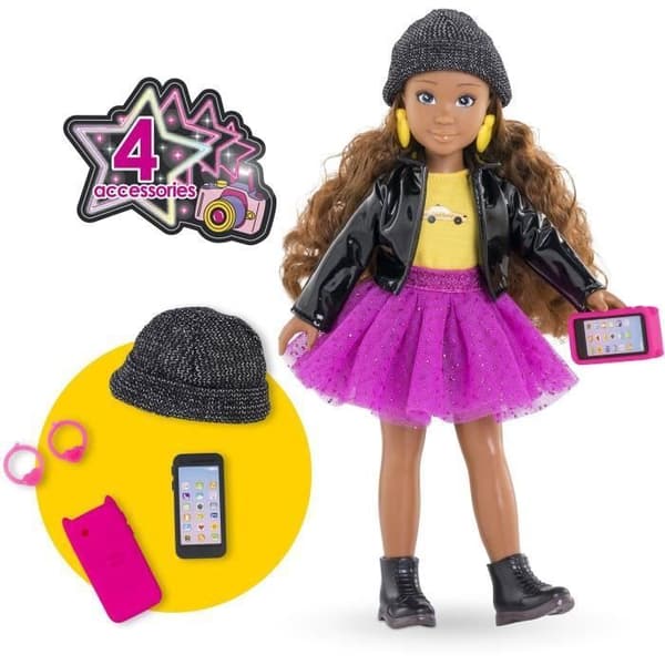 Modedukke - COROLLE - Melody Fashion Week Paris - 28 cm - 4 tilbehør - Vaniljeduft - Fra 4 år