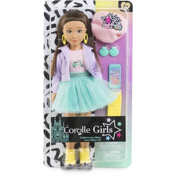 Modedukke - COROLLE - Luna Fashion Week Paris - 28 cm - 4 tilbehør - Vaniljeduft - Fra 4 år