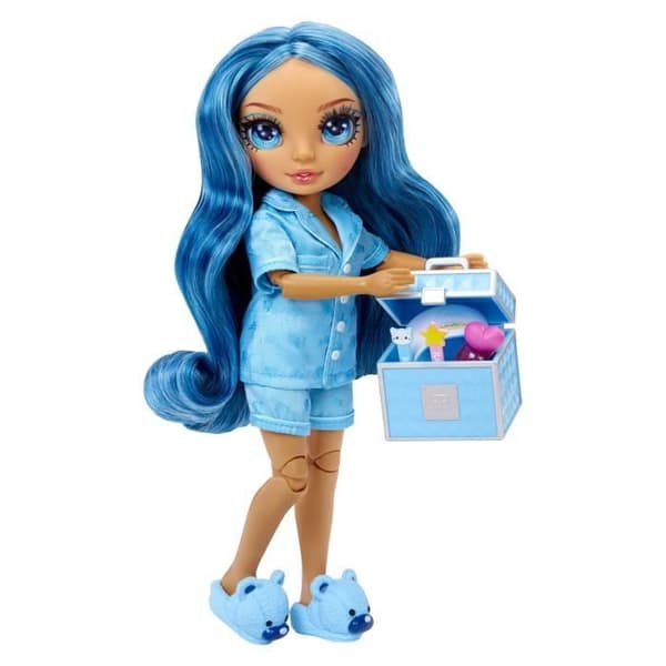 Pyjamasparty för högstadiet - 22 cm ledad modedocka - Skyler (blå) - Massor av tillbehör - från 4 år