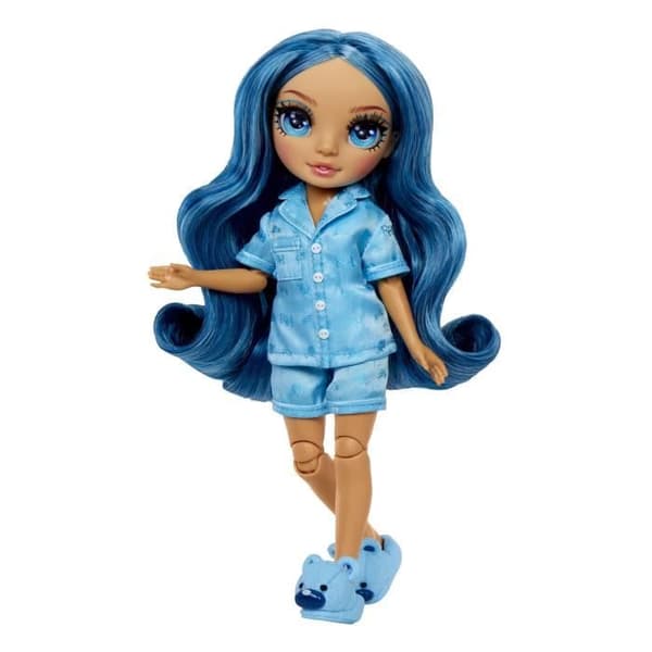 Pyjamasparty för högstadiet - 22 cm ledad modedocka - Skyler (blå) - Massor av tillbehör - från 4 år