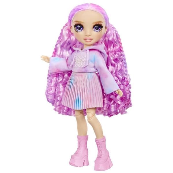 Rainbow High - Akvarel - 1 27 cm modedukke (lilla) - 2 outfits og tilbehør til personliggørelse - Farv dit hår