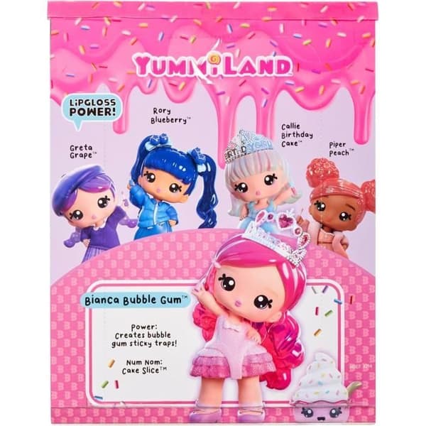 Yummiland - Stor 25 cm docka att kamma och gosa med - Husdjur + doftande läppbalsam - Bianca - Från 4 år