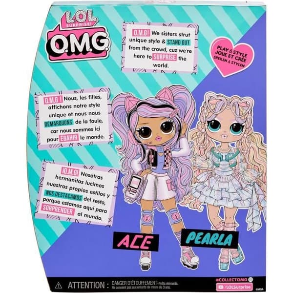 LOL Surprise OMG - Modedukke - Ace - 24 cm dukke og tilbehør - Fra 3 år