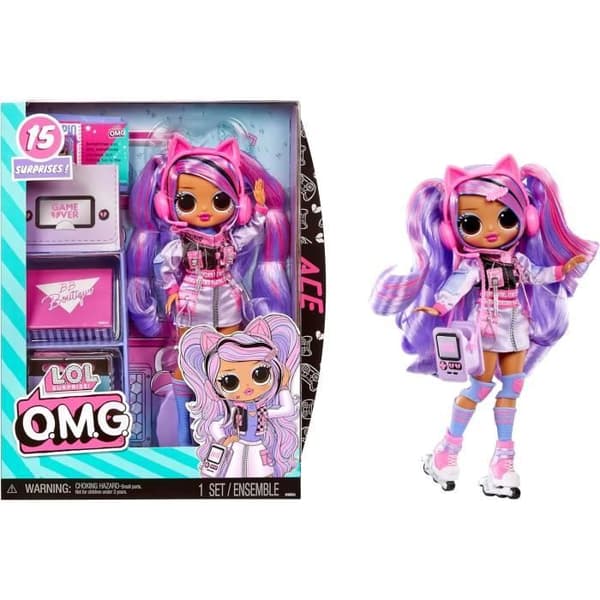 LOL Surprise OMG - Modedukke - Ace - 24 cm dukke og tilbehør - Fra 3 år