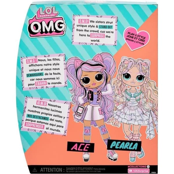 LOL Överraskning OMG - Modedocka - Pärla - 24 cm Docka och Tillbehör - Från 3 år