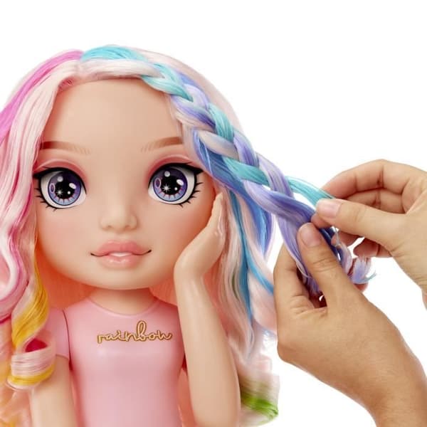 Rainbow High - Bella Styling Head - 33cm - Färga naglar och hår - Använd produkterna för dig - Från 4 år