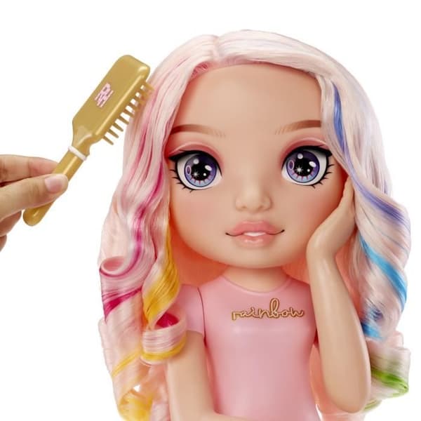 Rainbow High - Bella Styling Head - 33cm - Färga naglar och hår - Använd produkterna för dig - Från 4 år