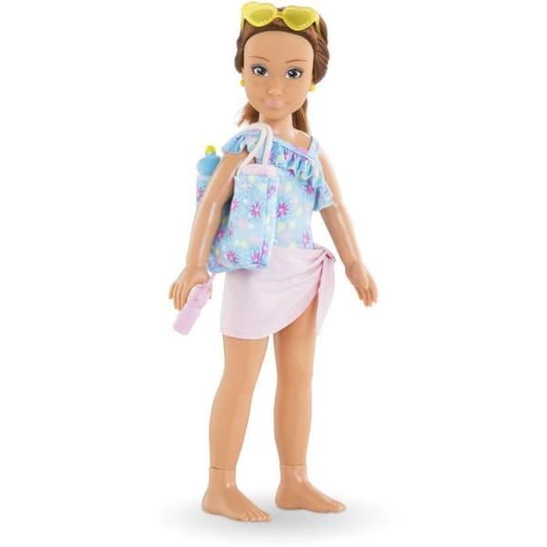 Zoé på strandkassen COROLLE GIRLS - modedukke - 5 tilbehør - 28 cm - Fra 4 år
