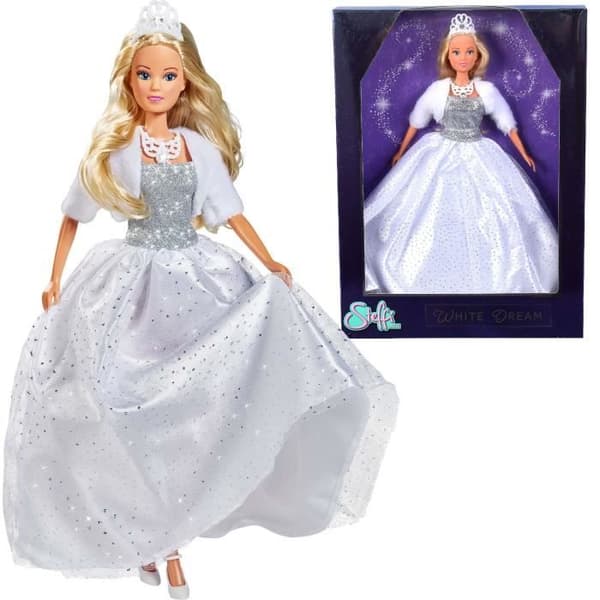 Steffi Love - Reve blanc - Modedocka 29 cm - Klänning + Accessoarer - Från 3 år
