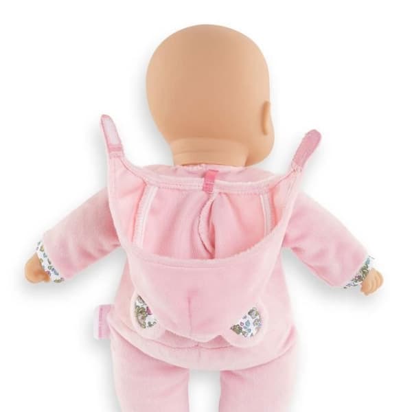 My Doudou COROLLE - Pti' Coeur Ours Rose - 30 cm - lille babydukke - vaniljeduft - fra 9 måneder