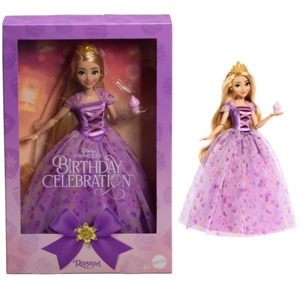 DISNEY PRINSESSER Rapunzel Födelsedagsfestdocka Inspirerad av filmen - HYC38
